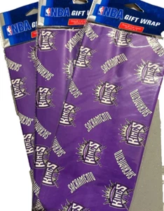 Lotto 3 fogli regalo NBA Sacramento King Natale 9 fogli 30"x20" compleanno papà - Foto 1 di 2