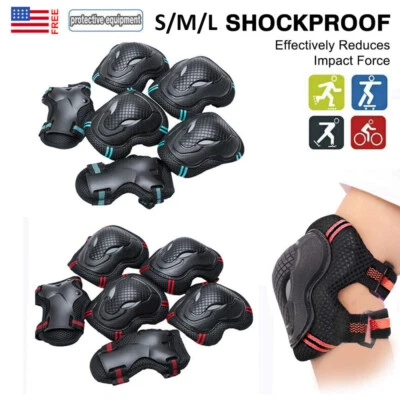 BESMALL US Adult Wrist Elbow Knee Pads Cycling Roller Skate Bike Protective Gear Guard