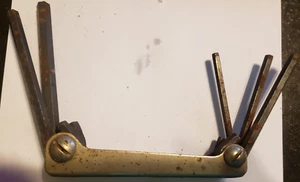 Juego de llaves Snap-on Tools EE. UU. SAE hexadecimal Allen plegable 3/16"" a 3/8"" AW5K HECHO EN EE. UU. - Imagen 1 de 7