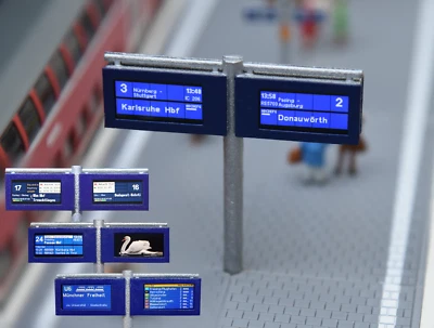Zugzielanzeiger TFT96_4 Modell funktionsfähig H0, Fallblattanzeiger Bilderrahmen - Bild 1 von 4