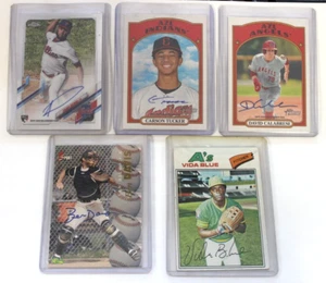 Lote de 5 tarjetas de béisbol autografiadas [Davis, Medina, Tucker...] - Imagen 1 de 12
