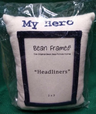 Marco de fotos original de la bolsa de frijoles, enmarcado de frijoles, cabezas de cartel, mi héroe, foto de 2x3 Foto 1 de 4