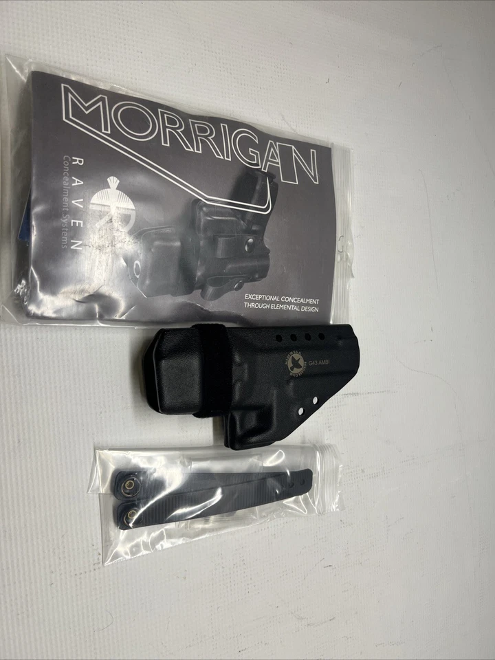 RAVEN CONCEALMENT SYSTEMS MORRIGAN FITS GLOCK 43 IWB AMBI HOLSTER KYDEX G43 - Image 1 of 1