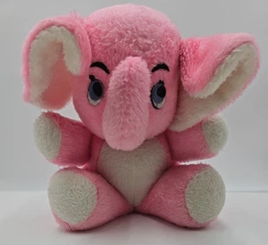 RAR Vintage DAKIN Rosa Elefant KISSEN HAUST Stofftier Plüschtier Spielzeug - Bild 1 von 17