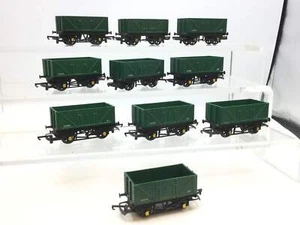 Triang/Hornby R10 OO Gauge 12t Open Wagon Green W1005 x10 - Picture 1 of 2