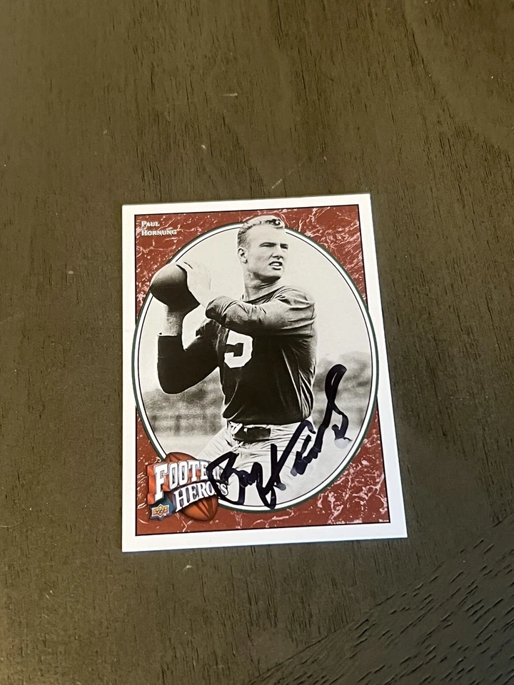Paul Hornung Signed Autographed 2008 Upper Deck Football Heroes #223 GB Packers - Image 1 of 1