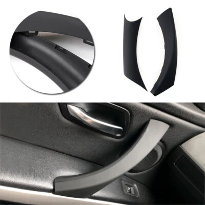 Black Interior Left Door Handle Pull Cover For BMW 3er E90 E91 325 330 318 04-12 - Image 1 of 4