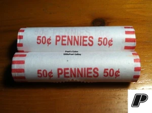 (2 Rolls) 2024 1 P & 1 D Lincoln Shield Cents Penny BU Roll from Boxes - Mr_Peet - Picture 1 of 2