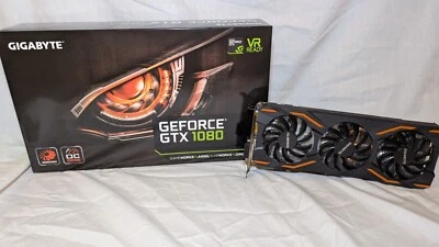GIGABYTE GeForce GTX 1080 8GB 256-Bit GDDR5X GPU (GV-N1080D5X-8GD) Comprobar descripción Foto 1 de 3