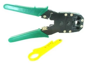 Professional RJ45 RJ11 Crimping Tool Cable Stripper Punch Down Cat5 Cat5e Cat6 - Picture 1 of 1