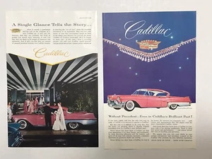 2 Different 1957 Cadillac Vintage Print Ads Looks Great Free Shipping - Picture 1 of 1