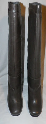 C'N'C COSTUME NATIONAL GREY LEATHER KNEE HIGH BOOTS Sz. 10 US/ 40 EUR - Image 1 of 4