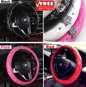 Lexury Crown DAD Car Steering Wheel Cover Auto Car Steering Wheel Covers 38cm - Picture 1 of 13