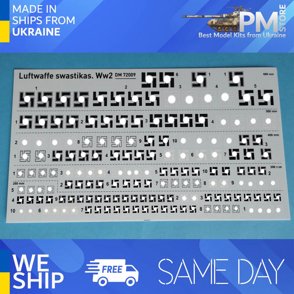Dan Models 72009 1/72 WW2 Luftwaffe insignia decal for aircraft - Image 1 of 2