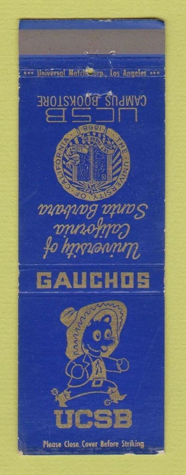 Cubierta Matchbook - Universidad de California Santa Bárbara CA Gauchos USADO Foto 1 de 1