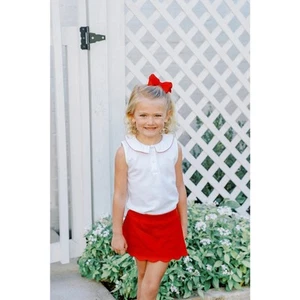 The Proper Peony Sleeveless Pima Knit Shirt with Picot Trim NWT size 7  - Picture 1 of 6