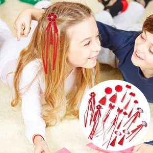 7 Paia Fermagli Capelli Delicati Stile Cinese Bambini Chic Capodanno Nappa Forcine - Foto 1 di 12