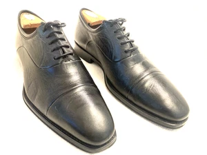 Scarpe eleganti Magnanni Federico Oxford in pelle nera con punta a cappuccio taglia 11,5D, 12654, ottime condizioni - Foto 1 di 22