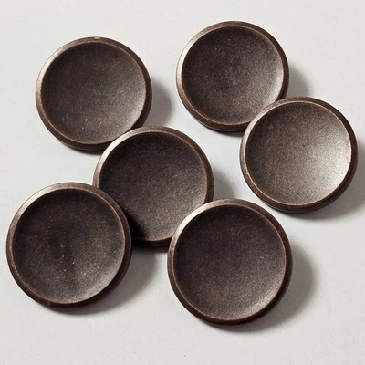 6 Knöpfe Knopf Kunststoff Ösen Knopf Braun Dunkelbraun Matt Hohe Qualität - Bild 1 von 4