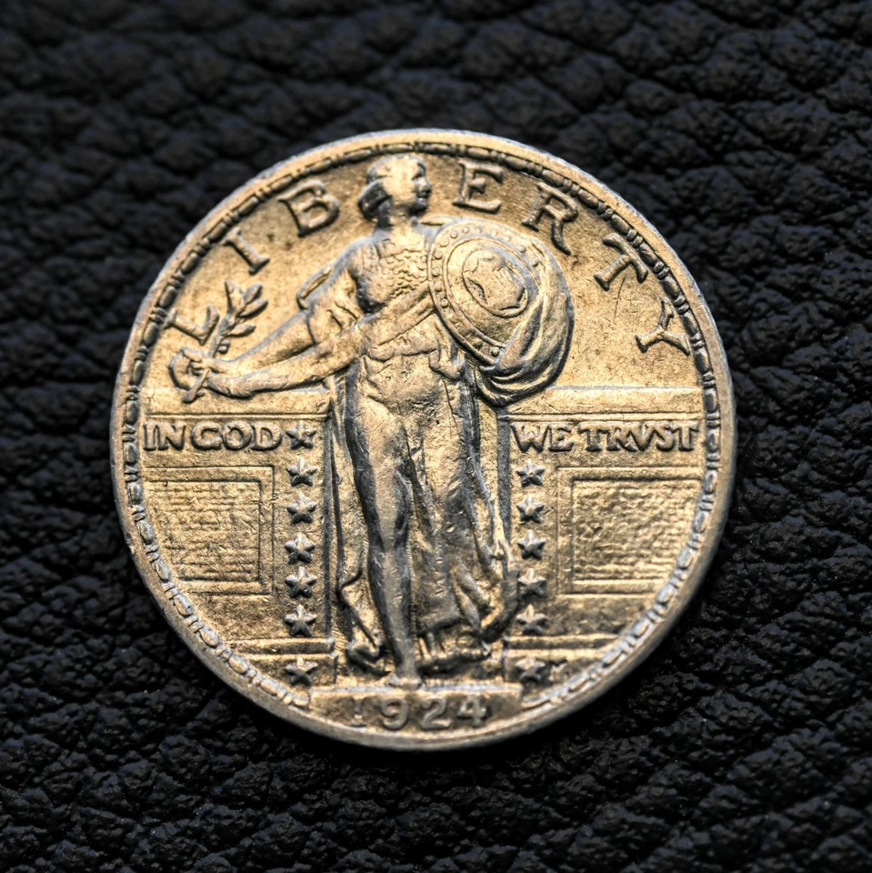 (ITM-7422) 1924-P Standing Liberty Quarter ~ AU++ Cndtn ~ COMBINED SHIPPING! - Image 1 of 3