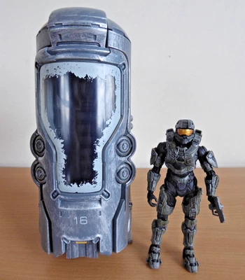 Halo Master Chief Action Figure & Cryo Pod USNC Cryotube 2012 Mcfarlane - Image 1 of 4