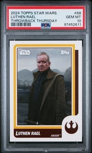 LUTHEN RAEL 2024 Topps Star Wars #88 Throwback Thursday PSA 10 GEM MINT LOW POP - Picture 1 of 2