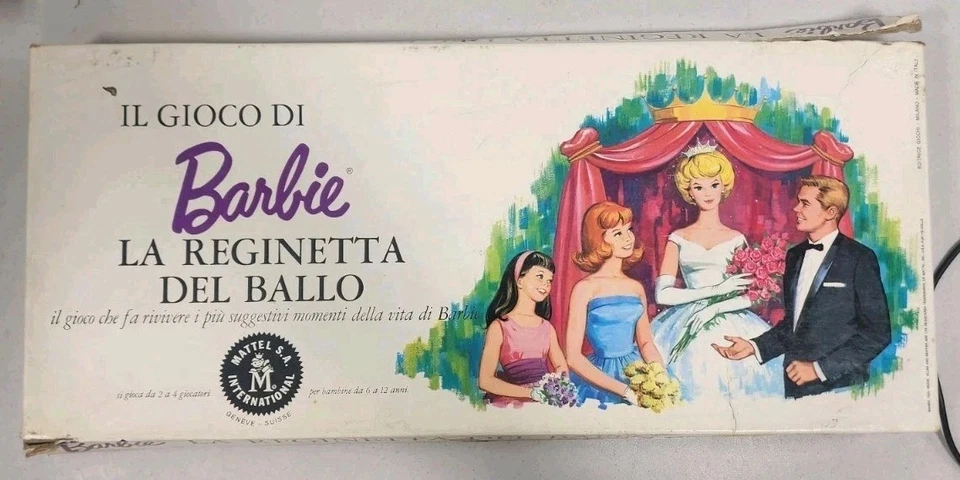Vintage 1963 Mattel Italian Barbie Queen of the Prom Board Game Near Complete  - Image 1 of 4