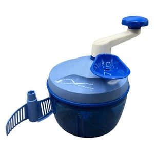 Tupperware Quick-Chef 2 3 Zerkleinerer 1,3 L blau weiß Nr. 5578E-4 Zerschneider - Bild 1 von 11