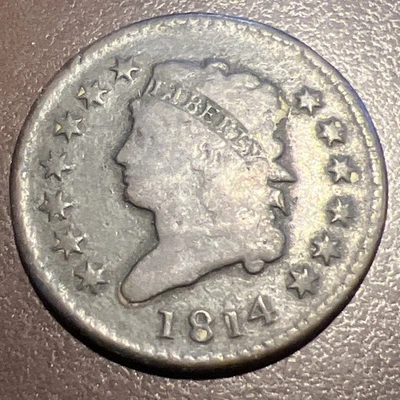 Centavo grande 1814 - liso 4 A-133 Foto 1 de 2