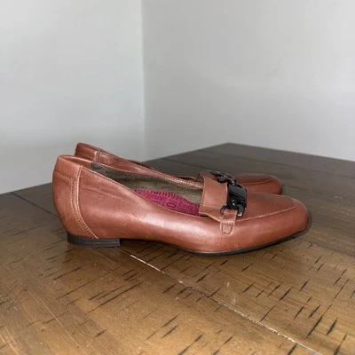 Munro Blair M172221 Bit Mocasín Mujer 5 Rusa Marrón Cuero Zapatos Planos KHD929 Foto 1 de 4