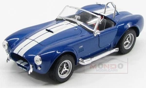 1:24 WELLY Ac Cobra Shelby Cobra 427 Spider 1965 Blue Met White WE24002BL - Foto 1 di 2