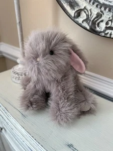 Pottery Barn Kids Realistic Gray Bunny Faux Fur Plush NWT OPEN BOX - Picture 1 of 7