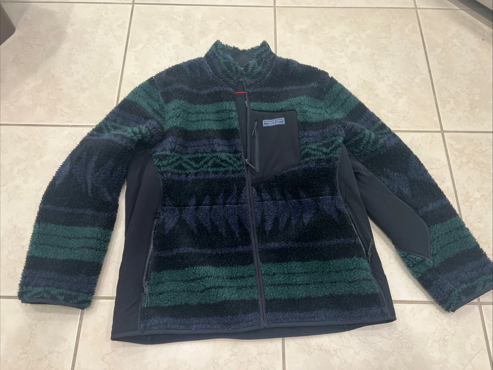 Vineyard Vines Reloj Negro Tonal Nordic Sherpa Cremallera Completa Vellón XL $168 Foto 1 de 4