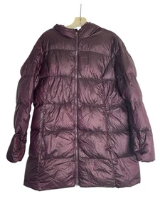 Chaqueta para mujer Eddie Bauer talla XL púrpura oscuro plumón largo acolchado abrigo de invierno - Imagen 1 de 3