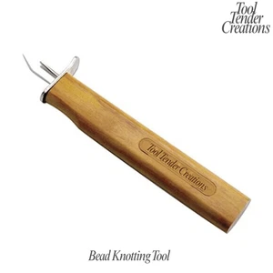 Bead Knotting Tool Wooden Handle – Pearl Knot Maker Jewelry Beading Repair - Picture 1 of 2