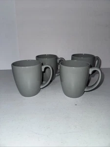 Set 4 Corelle Coordinates Stoneware 11 oz Mugs Slate Gray Coffee Tea Hot Cocoa - Picture 1 of 5