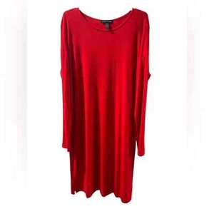 Eileen Fisher langärmliges rotes Etuikleid, Größe Extra Small, Top Zustand - Bild 1 von 6