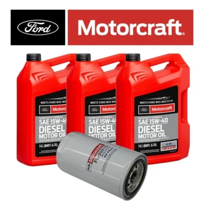 Motorcraft 15W-40 Engine Oil/Filter For 16-22 Ford F-250/F-350 6.7L Powerstroke - Image 1 of 3