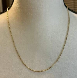 Collar de cadena torcida de oro amarillo de 14k 21" de largo x 2 mm de ancho - Imagen 1 de 6