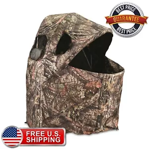 Tent Chair Blind Deluxe 2 Person Cup Holder Weather Resistant Hunting Outdoors - Picture 1 of 6