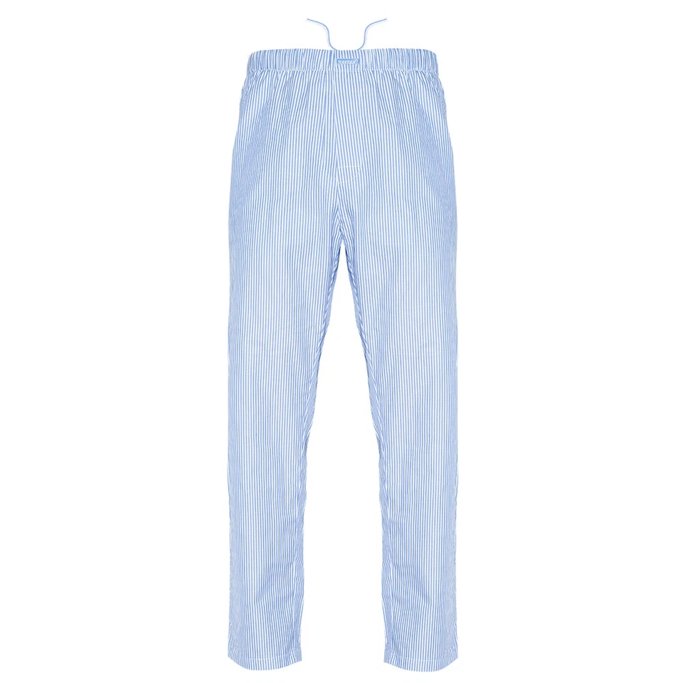 Ritzy Men/Kids/Boys Pajama Pants 100% Cotton Woven Poplin - BL & WH Stripes - Image 1 of 1