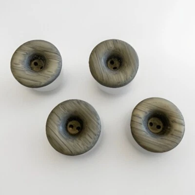 4 Gray/Silver 1 inch Buttons 2-Hole Coats Blazer Jacket Replacements Crafts - Image 1 of 4