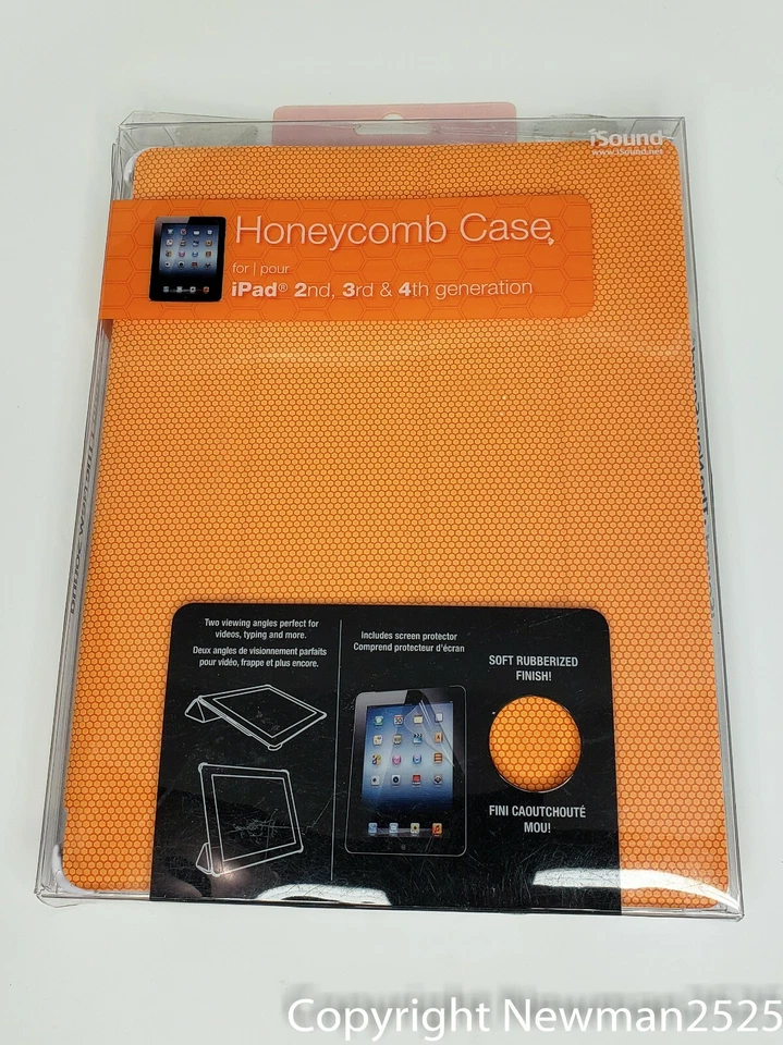 iSound Honeycomb Case iPad 2nd-3rd & 4th Gen Orange Soft Rubberized Finish - Image 1 of 2