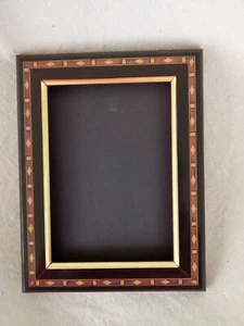 Picture Photo Frame Inlay Marquetry Wood 5x7 Mission Made In England - Picture 1 of 5