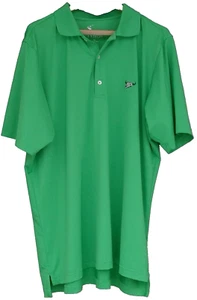 F&G TECH men's shirt green polo size XL bull skull embroidered on chest stretch - Picture 1 of 6
