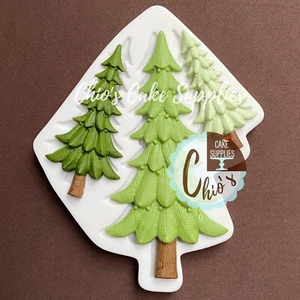 Big Pine Tree, Christmas Tree Silicone Mold, 5 25" H 3 different sizes - Picture 1 of 6