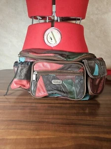 Vintage Isaka Multicolor Quilted Fanny Pack Hip Bag Crossbody Large 13"x7" - Picture 1 of 10