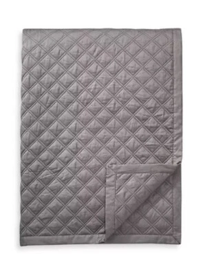 Hudson Park Doble Diamante Acolchado Completo/Queen Coverlet, Gris 👍 Foto 1 de 4