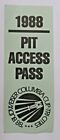 1988 BUDWEISER COLUMBIA CUP 'Pit Access Pass' Tri-Cities Hydroplane boat race 0