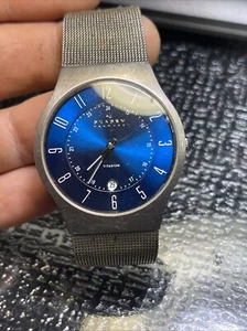 Men's Skagen Titanium 233XLTTM Mesh Band Quartz Date Watch. Needs Battery - Picture 1 of 7